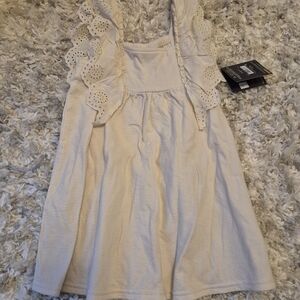 Charming Cream Kids Casual Dress